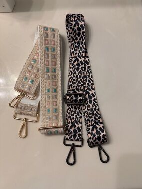 Adjustable Leopard Print and Beaded Crossbody Bag Straps - Pick one